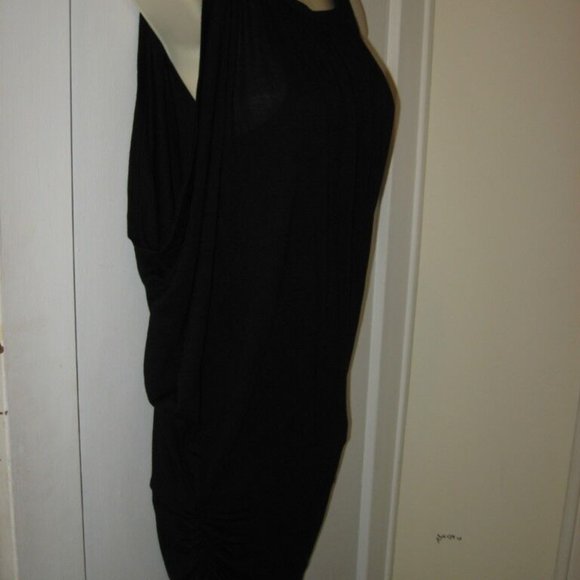 DVF Diane Von Furstenberg AZAHAR Black Jersey Tunic Mini Dress Top - Picture 5 of 10